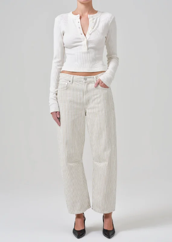 Miro Relaxed Jean in Khaki Stripe