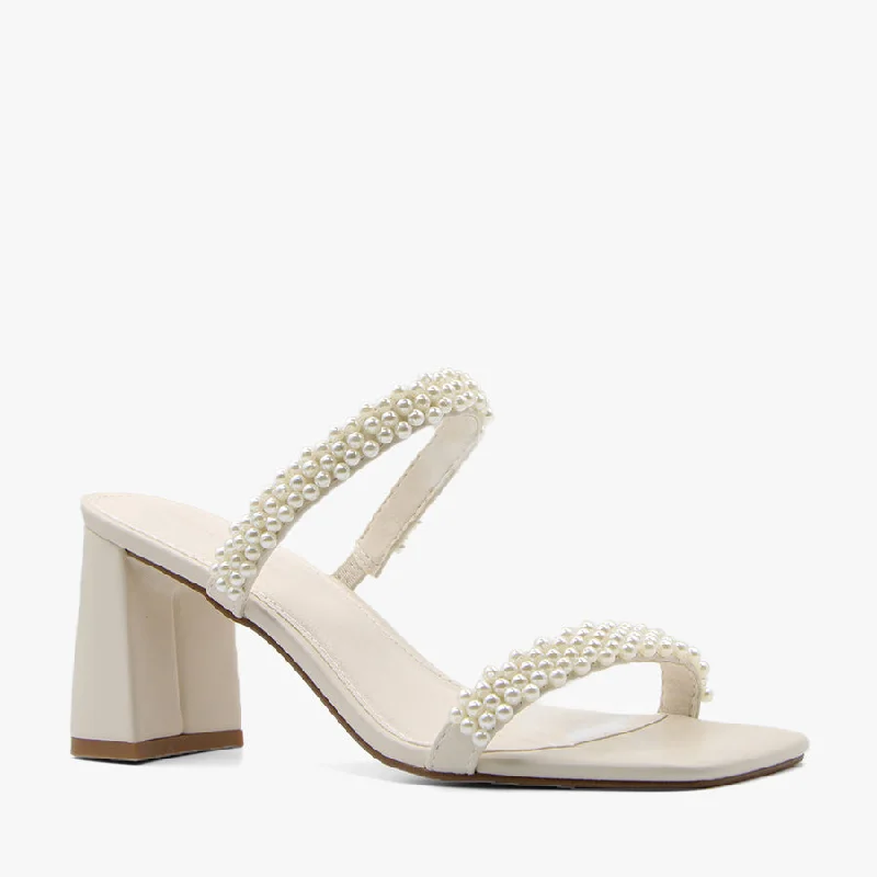 Versatile Heeled Sandals for Any Occasion---MISHA OFF WHITE