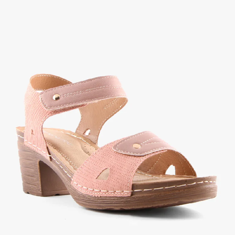 Versatile Heeled Sandals for Any Occasion---MOODY PINK