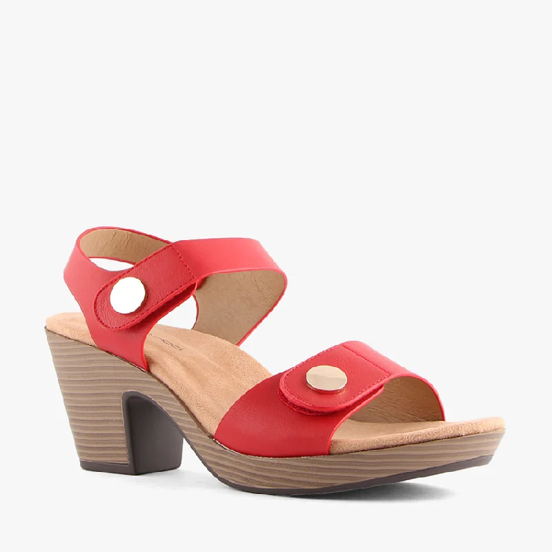 Versatile Heeled Sandals for Any Occasion---MOYA RED