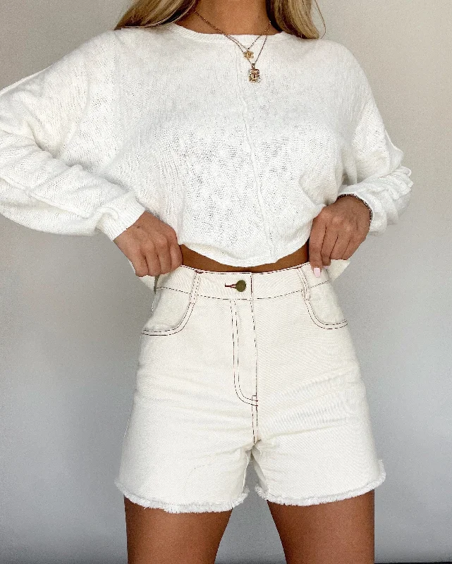 Women's denim shorts with earrings-Hardly Yours Shorts