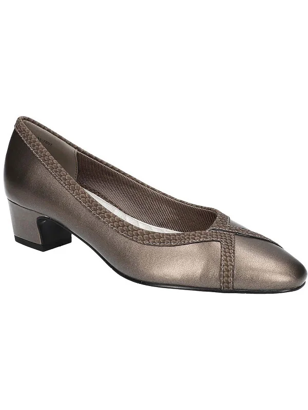 Myrtle Womens Faux Leather Comfort Insole Pumps---Comfortable Leather Pumps for Office and Everyday Wear