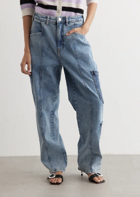Women's denim jeans with a seed embellishment-Nachi Jeans