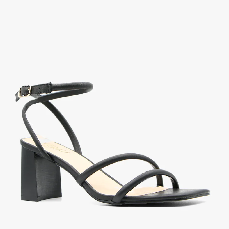 Versatile Heeled Sandals for Any Occasion---NADIA BLACK