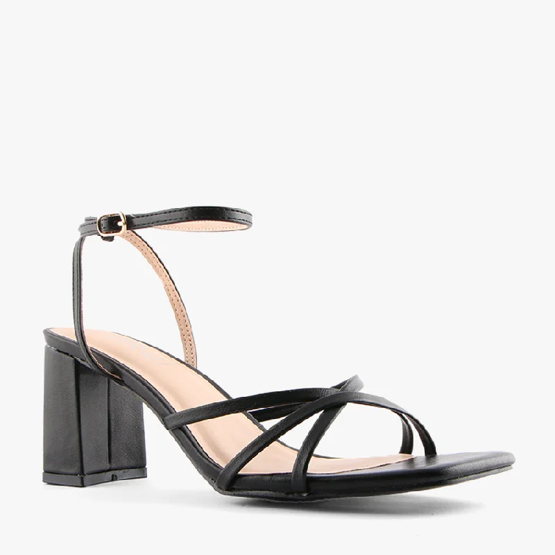 Versatile Heeled Sandals for Any Occasion---NAKITA BLACK