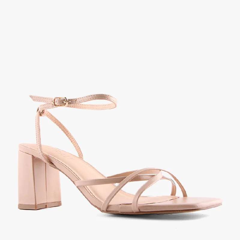 Versatile Heeled Sandals for Any Occasion---NAKITA NUDE