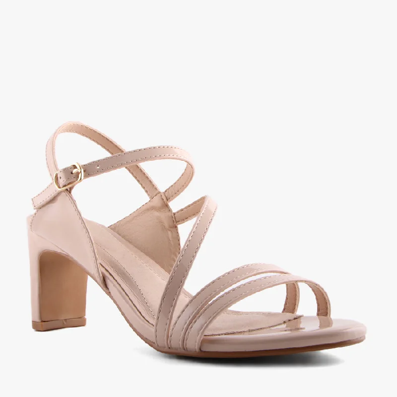 Versatile Heeled Sandals for Any Occasion---NANNA NUDE PATENT