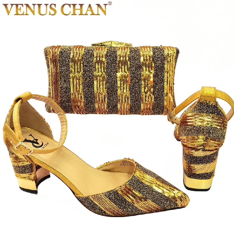 Nigerian Shoes and Matching Bags Sales In Women Matching Shoes and Bag Set