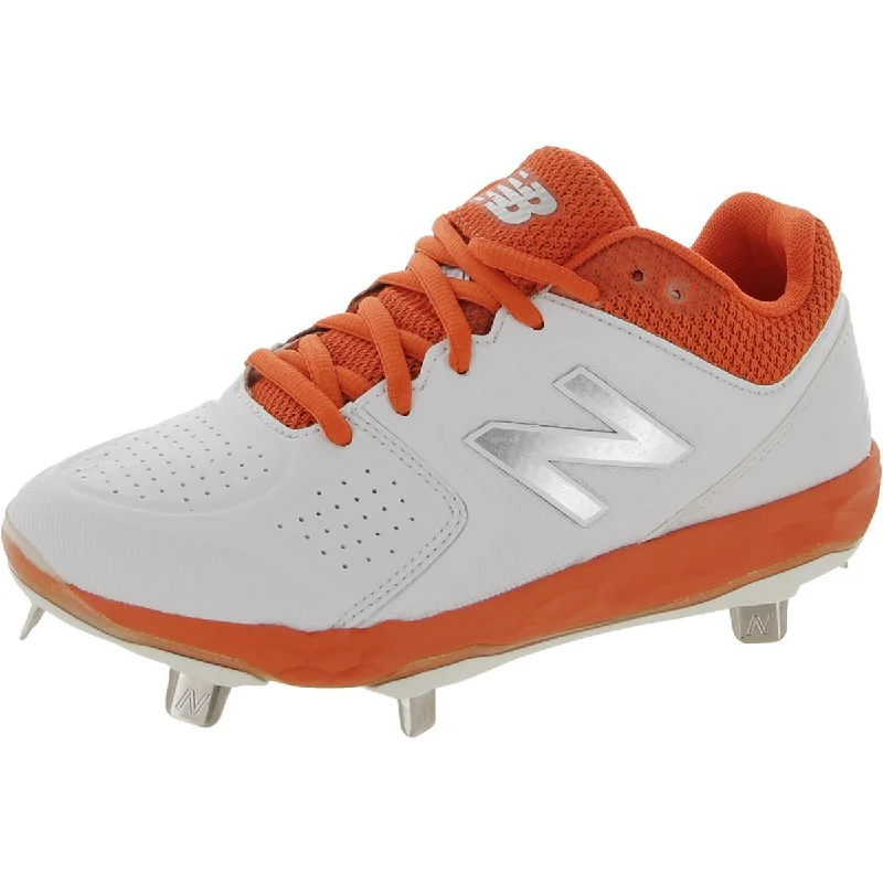 New Balance Womens Velo 1 Faux Leather Metal Cleats---Comfortable Leather Pumps for Office and Everyday Wear