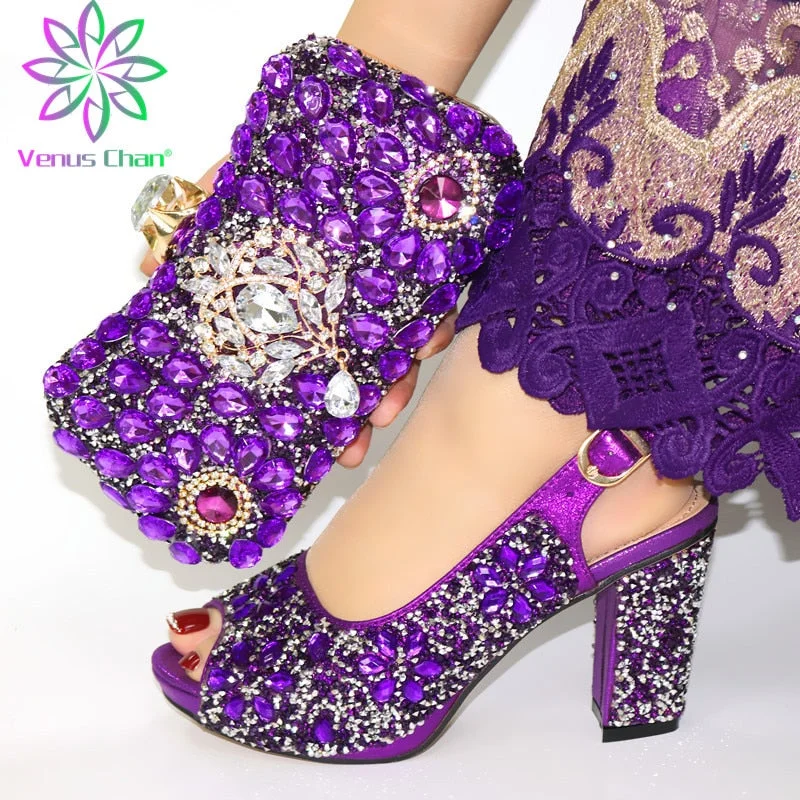 purple shoe bag