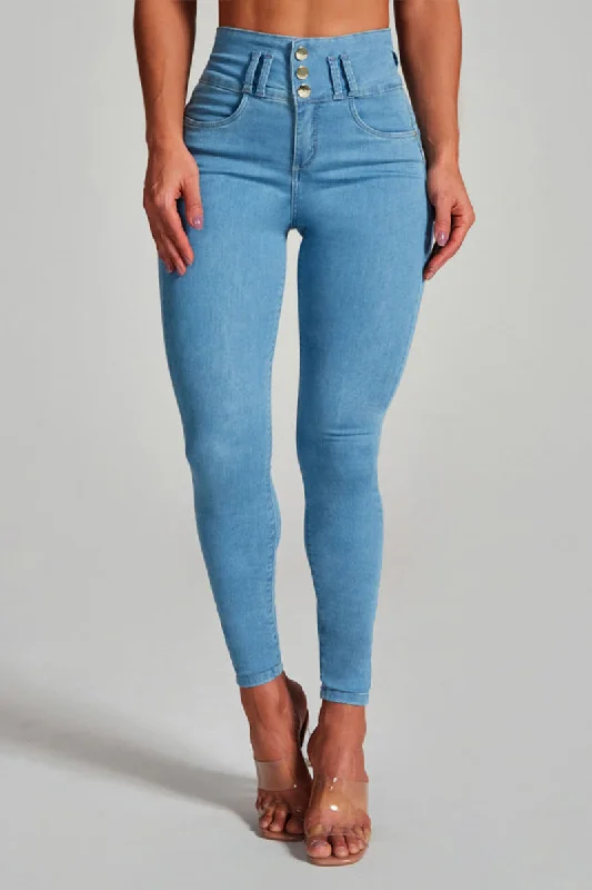 New Women High Elastic High Waist Skinny Jeans