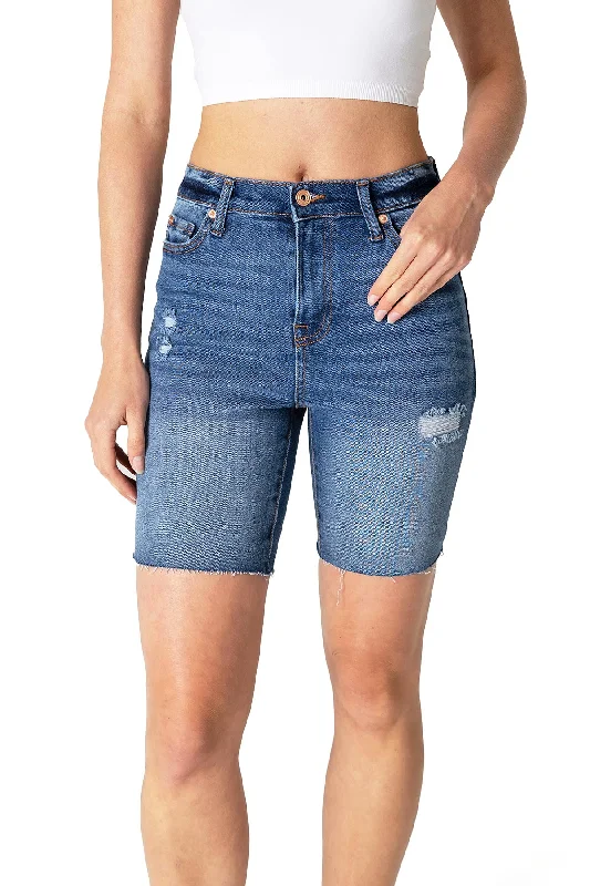 Women's denim shorts with rings-Newport Bermuda Shorts
