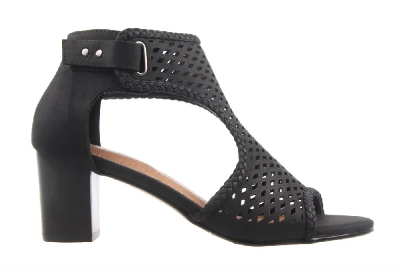 Versatile Heeled Sandals for Any Occasion---NOMA BLACK NUBUCK