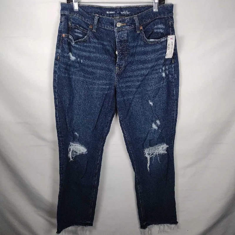 Women's denim jeans with a hope cause design embellishment-Old Navy WOMEN'S JEANS 8