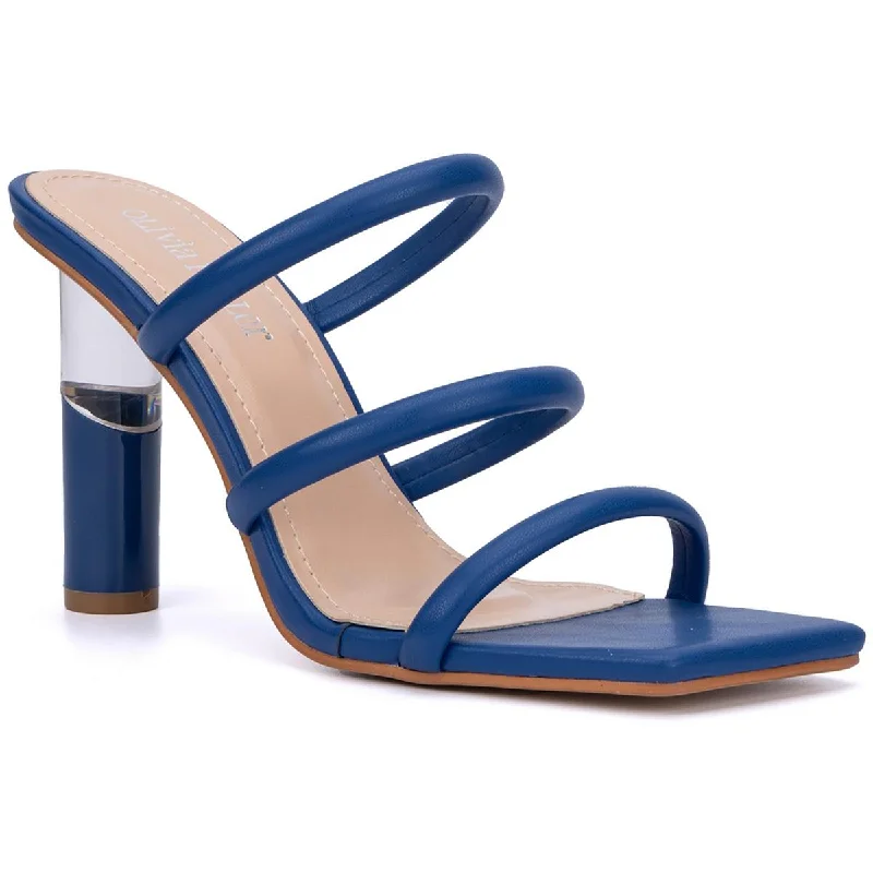 Olivia Miller Womens Alissa  Strappy Slip On Heels---Affordable Strappy Platform Heels with Premium Quality