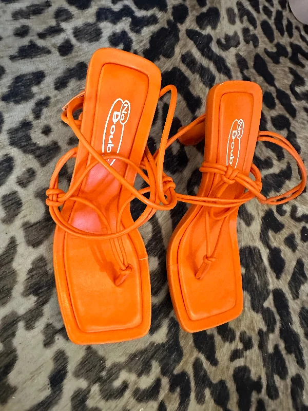 Orange strappy heels---Affordable Strappy Platform Heels with Premium Quality