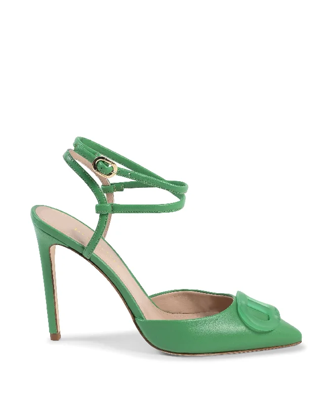 Stiletto Heel Pumps with Perfect Fit--Pandora Pump - Green-Fashionable & Classic