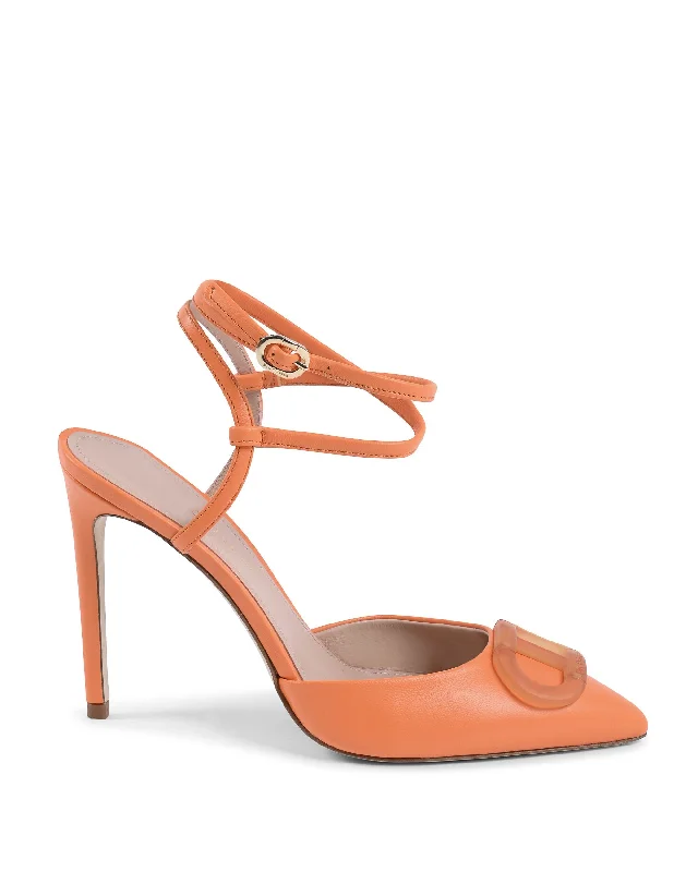 Stiletto Heel Pumps with Perfect Fit--Pandora Pump - Orange-Fashionable & Classic