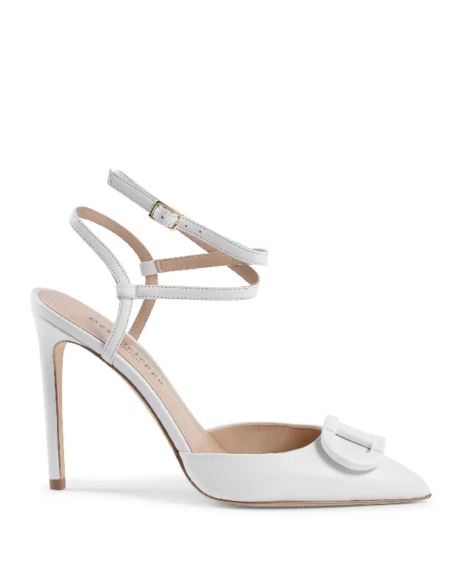 Stiletto Heel Pumps with Perfect Fit--Pandora Pump- White-Fashionable & Classic