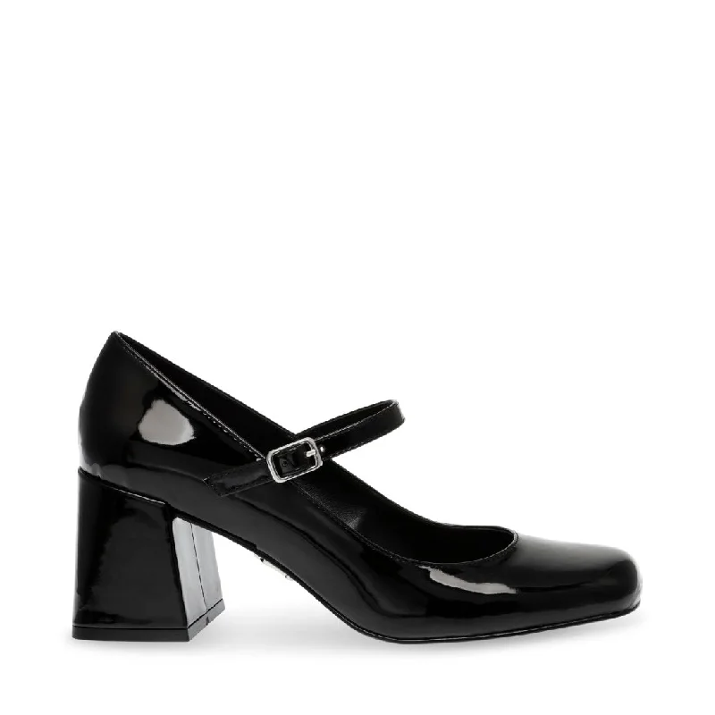 Versatile Dress Heels for Formal and Casual Wear---PEP TALK BLACK PATENT