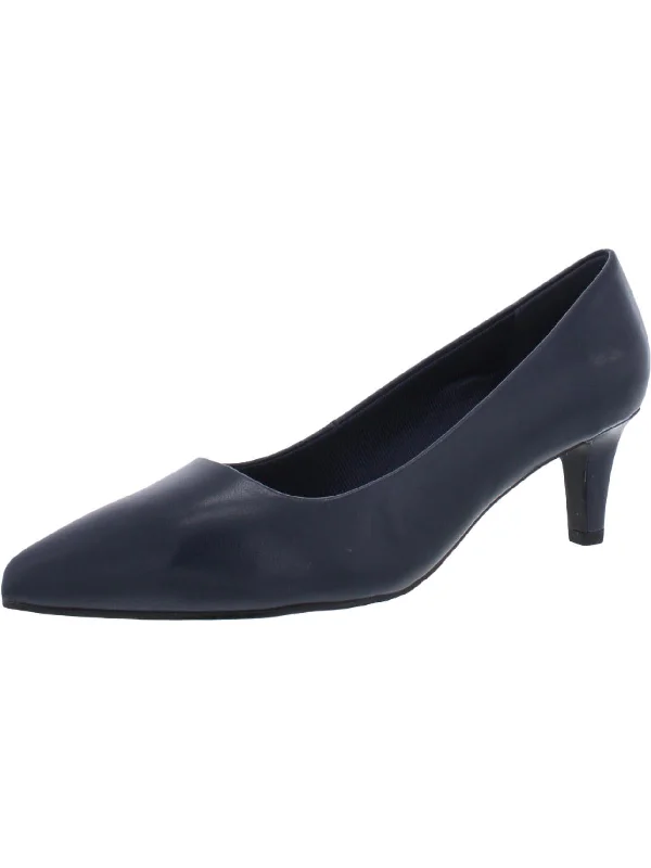 Stiletto Heel Pumps with Perfect Fit--Pointe Womens Faux Leather Slip On Pointed Toe Heels-Fashionable & Classic