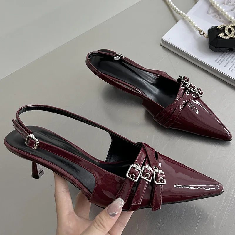 Stiletto Heel Pumps with Perfect Fit--Pointed Toe Shallow Pumps Ladies Heels Shoes Female Fashion Slingbacks-Fashionable & Classic