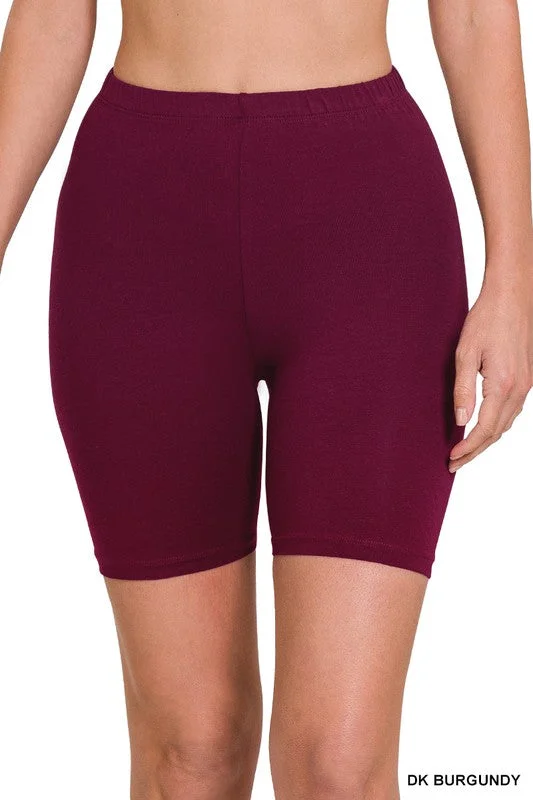 Women's denim shorts for a hike-Premium Cotton Biker Shorts