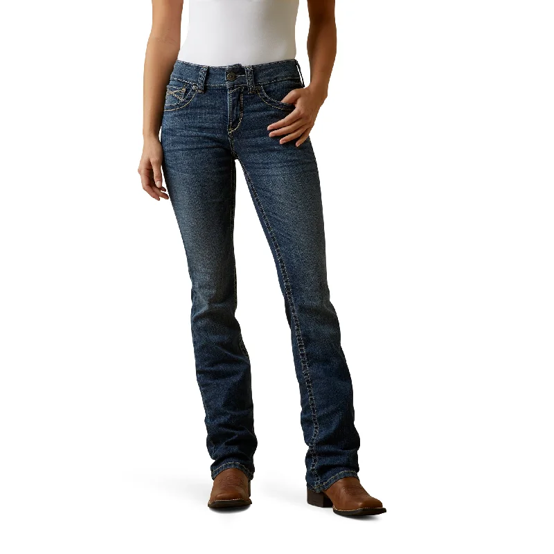 Women's denim jeans with rips-REAL Halyn Boot Cut Jean- Arkansas