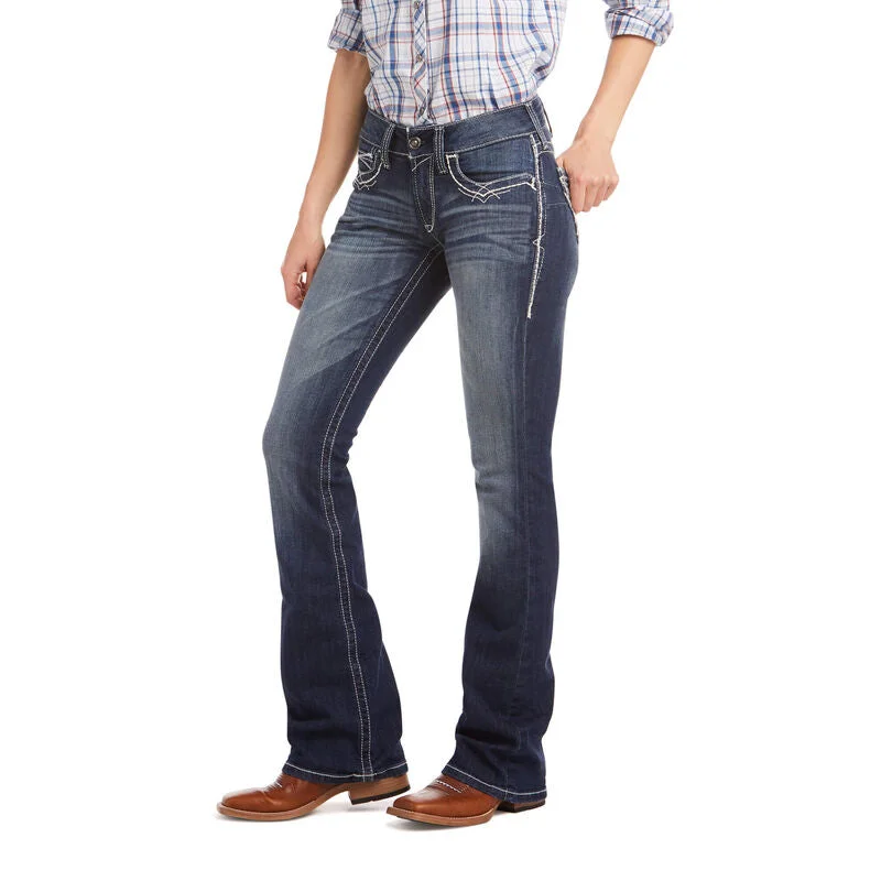 Women's denim jeans with a vintage look-REAL Mid-Rise Entwined Bootcut