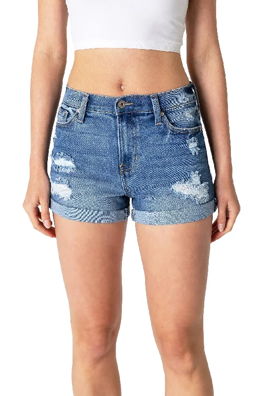 Women's denim shorts loose baggy stylish-Regeneration Mom Shorts