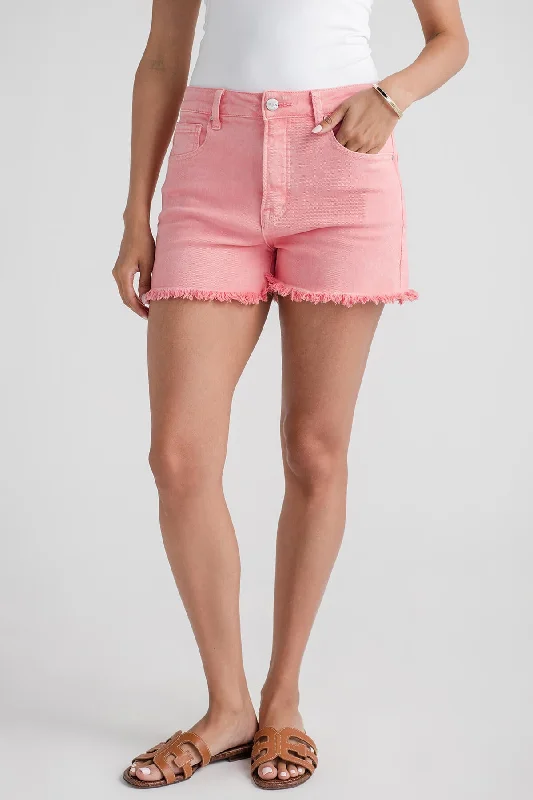 Women's denim shorts and a band tee-Risen Cut Off Shorts