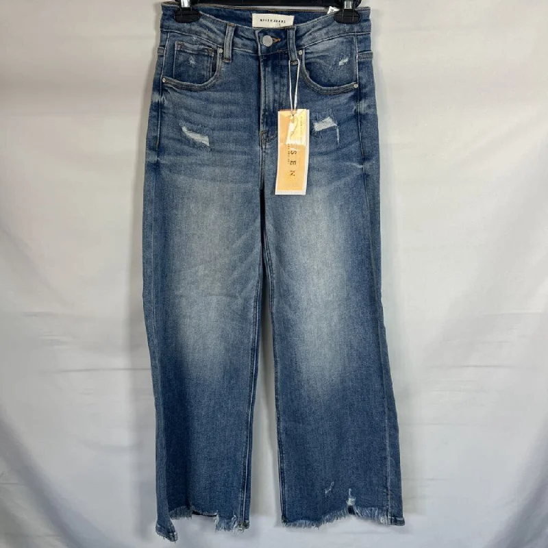 Women's denim jeans with a lace trim-risen WOMEN'S JEANS