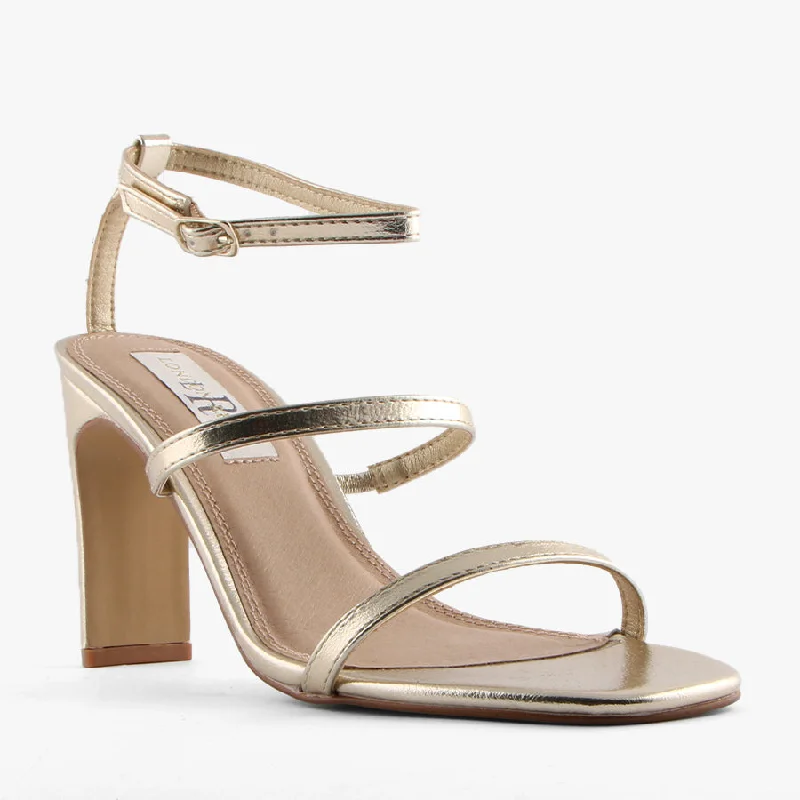 Versatile Heeled Sandals for Any Occasion---ROCCY GOLD METALIC