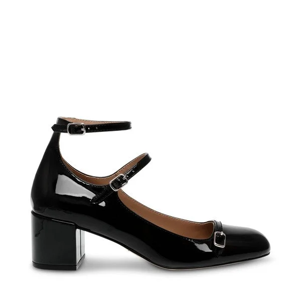 Versatile Dress Heels for Formal and Casual Wear---SABRINA BLACK PATENT