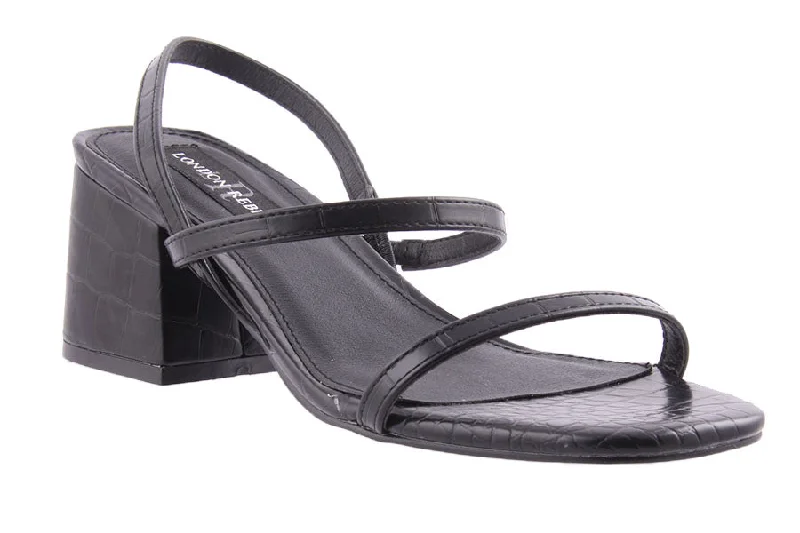 Versatile Heeled Sandals for Any Occasion---SANI BLACK CROC