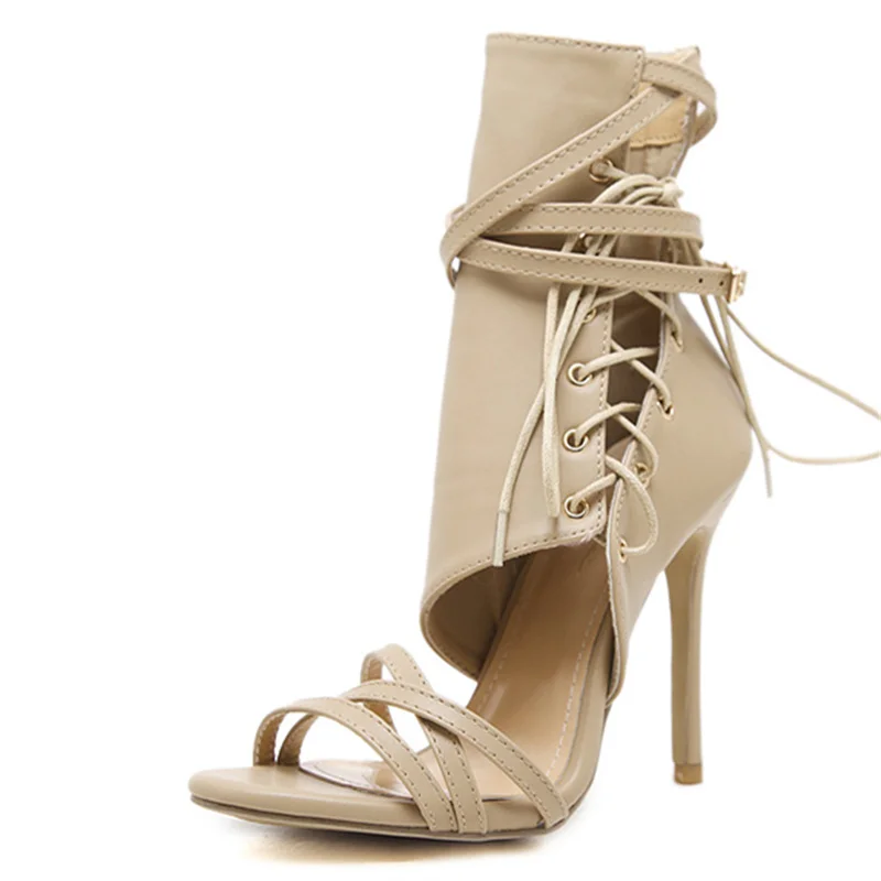 Savannah Lace-Up Heels---Affordable Strappy Platform Heels with Premium Quality