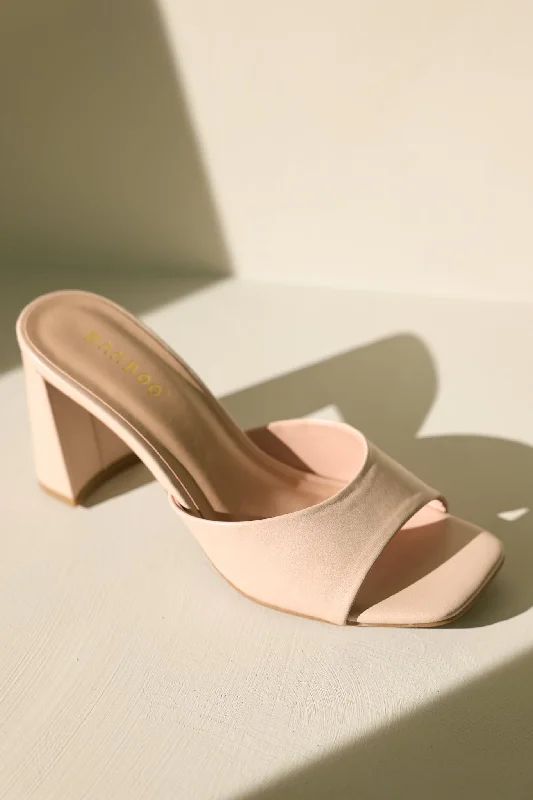 Trendy Chunky Heel Pumps for Casual Wear--Serene Dune Beige Matte Block Heels