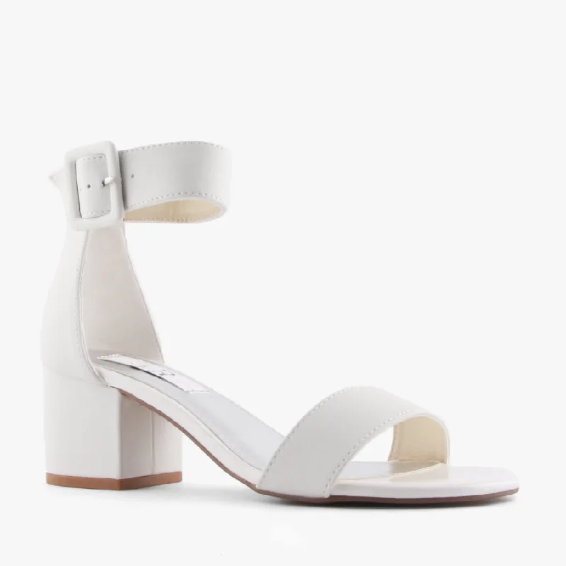 Versatile Heeled Sandals for Any Occasion---SHOUTIT WHITE