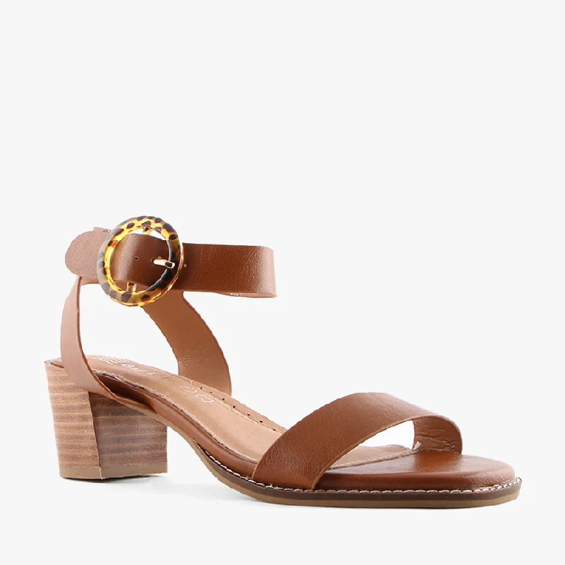 Versatile Heeled Sandals for Any Occasion---SIESTA TAN