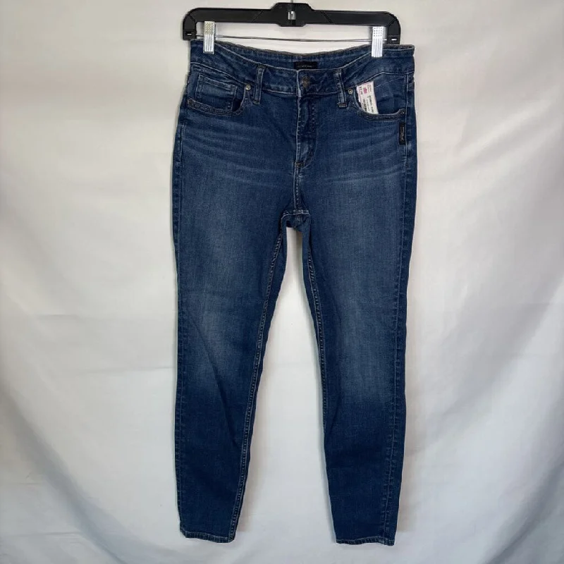 Women's denim jeans with a bird embellishment-Silver WOMEN'S JEANS 12