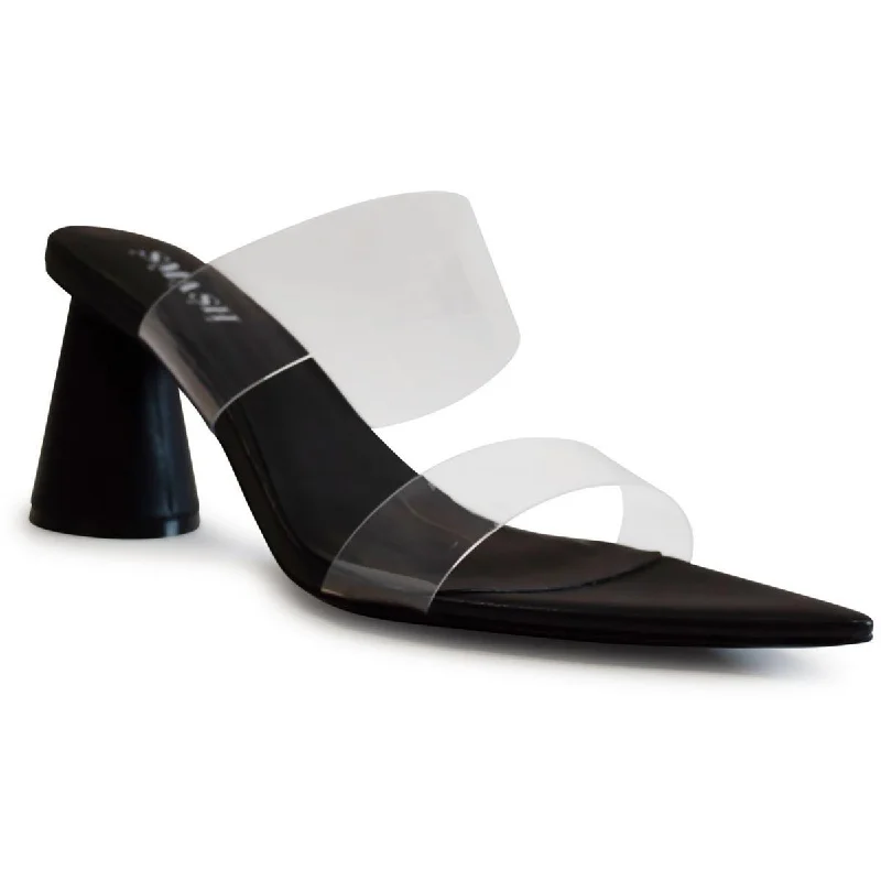 Stiletto Heel Pumps with Perfect Fit--Smash Womens Waze Pointed Toe Slip On Block Heel-Fashionable & Classic