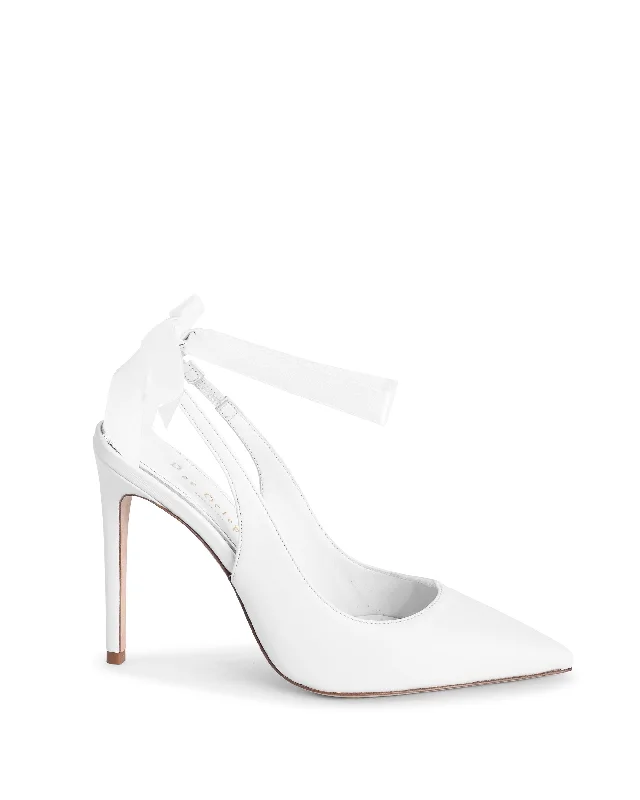 Stiletto Heel Pumps with Perfect Fit--Sophie Pump - White-Fashionable & Classic