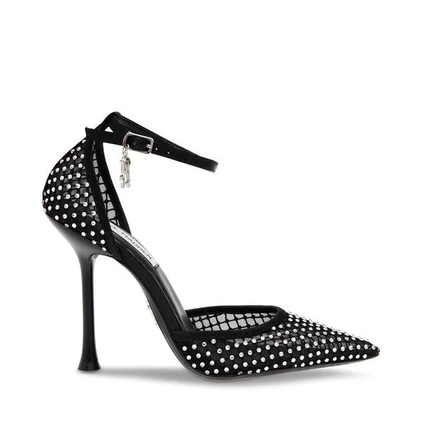 Versatile Dress Heels for Formal and Casual Wear---SPARX-M BLACK MESH