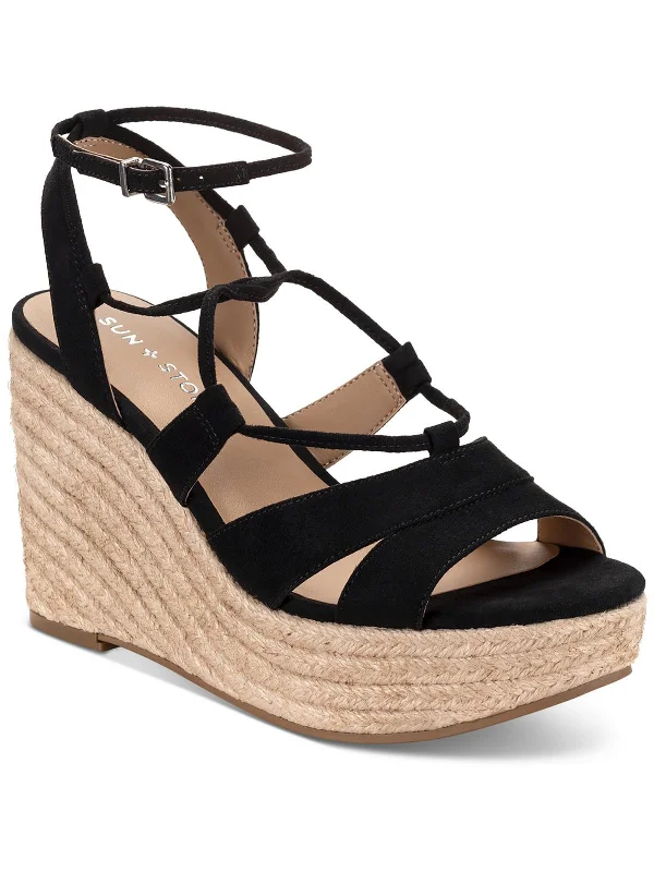 Affordable Suede Ankle Pumps for All-Day Wear--SSTIINSLEYY Womens Faux Suede Dressy Wedge Heels