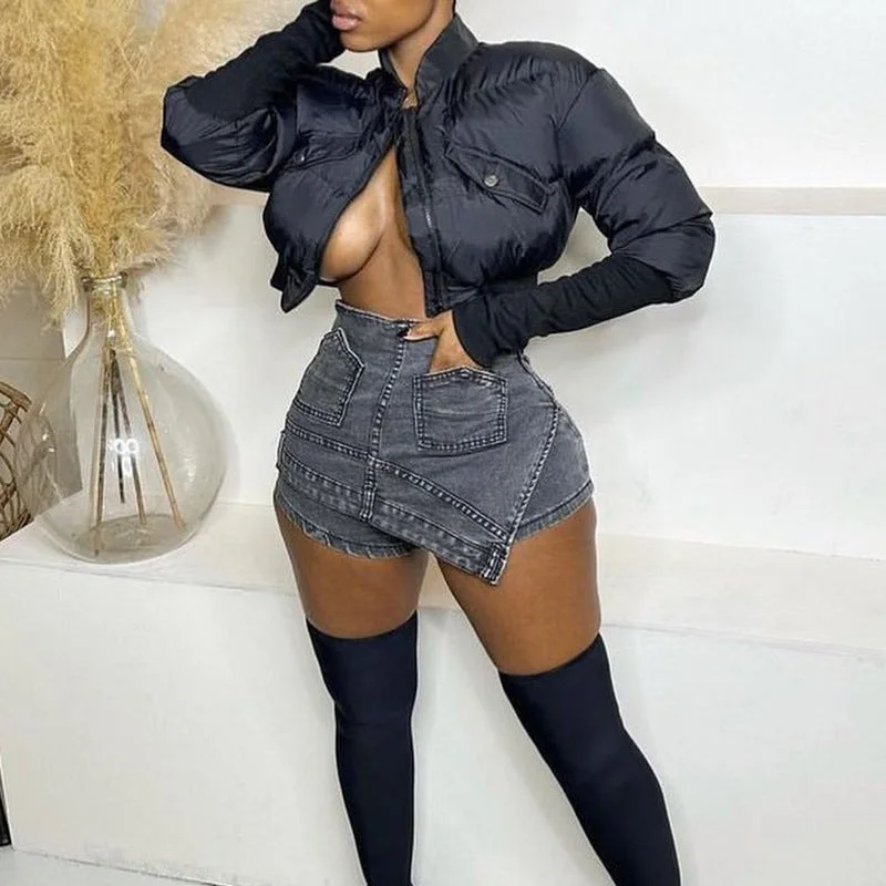 Women's denim shorts for a music festival-Street Versatile Skinny Asymmetric Denim Shorts Culottes Wholesale Women'S Bottom Women's denim shorts for a music festival-Street Versatile Skinny Asymmetric Denim Shorts Culottes Wholesale Women'S Bottom