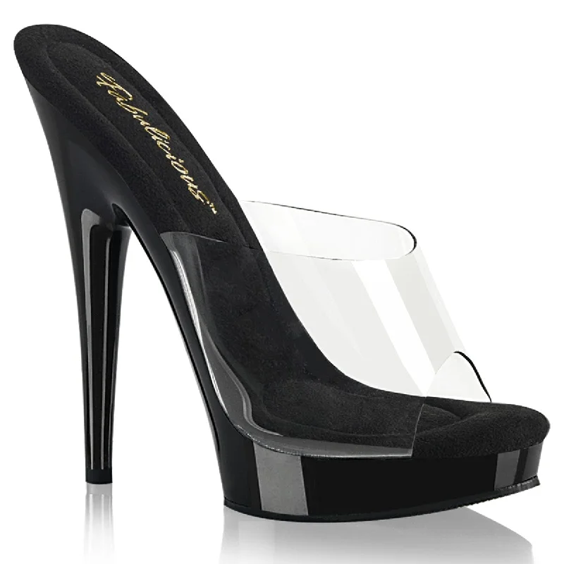 Versatile Heeled Sandals for Any Occasion---SULTRY-601 Clear/Black