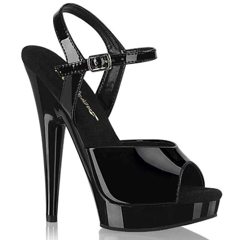 Versatile Heeled Sandals for Any Occasion---SULTRY-609 Black Patent/Black