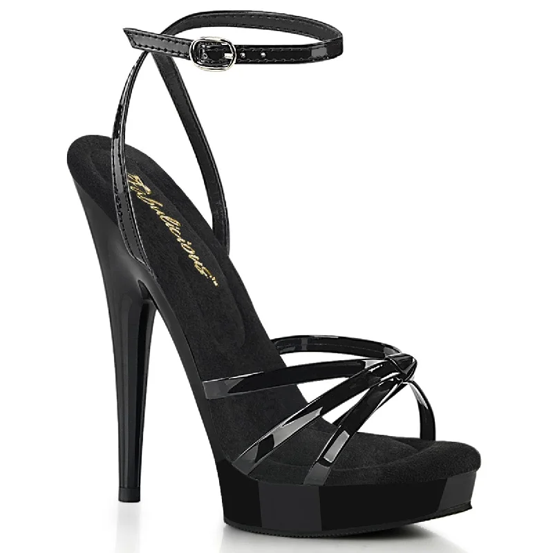 Versatile Heeled Sandals for Any Occasion---SULTRY-638 Black Patent/Black