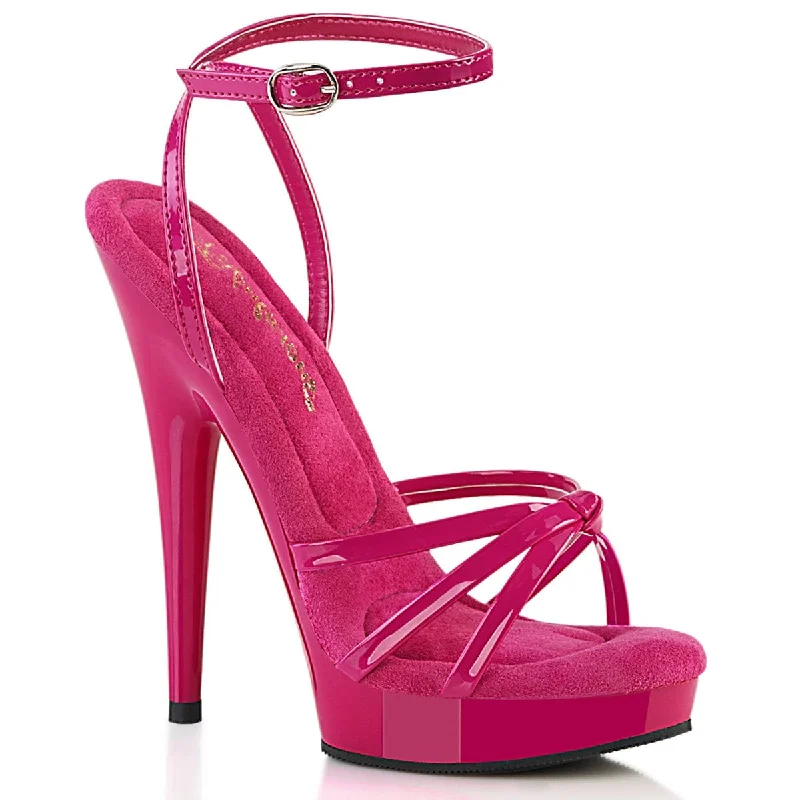 Versatile Heeled Sandals for Any Occasion---SULTRY-638 Hot Pink Patent/Hot Pink