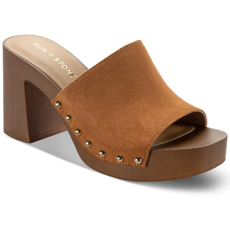 Stylish Open Toe Heels for Summer--Sun + Stone Womens TWIGGYY Open toe Block Heel